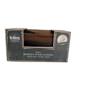 Totes Toasties Mens Memory Foam Slippers Soft Lined Size LG‎ 9-10